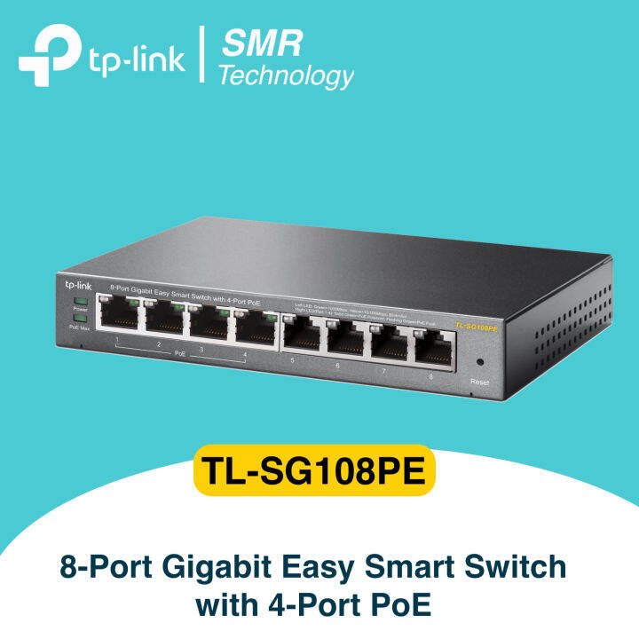 TP-Link TL-SG108PE 8-Port Gigabit Easy Smart Switch With 4-Port PoE ...