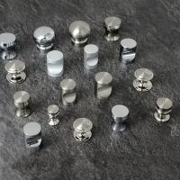 1Pcs Single Hole Silver White Cabinet Door Handle Zinc Alloy Furniture Wardrobe Drawer Knobs Brushed Home Decoration Hardware Door Hardware Locks