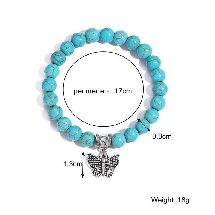 8mm-energy-unisex-chakra-balance-blue-gift-bracelet-lady-natural-turquoise-beads