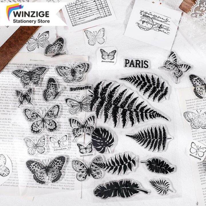 winzige-แสตมป์ใสลายดอกไม้สําหรับตกแต่งสมุดภาพ