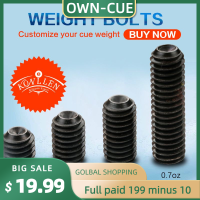 Konllen น้ำหนัก Bolt ปรับน้ำหนักสระว่ายน้ำ Cue Kit 0.20.40.50.7Oz วัสดุเหล็ก4ชิ้นสกรูปรับบิลเลียดอุปกรณ์เสริม