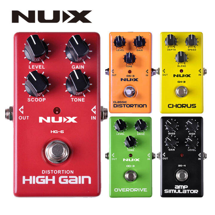 NUX ผลเหยียบ CH3 DS3 AS4 HG6 OD3 Classic Overdrive AMP Simulator Chorus ...