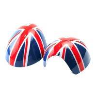 Car Door Side Red/Blue UK Flag Mirror Covers for R55 R56 R57 R58 R60 R61 Power Fold Mirror