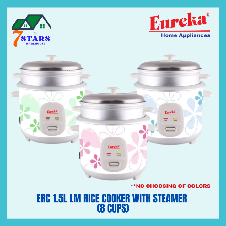 EUREKA RICE COOKER 1.5 LITERS (ERC 1.5L LM) 8CUPS 7 STARS WAREHOUSE