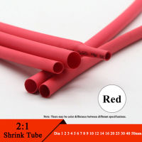 1 Meter Heat Shrink Tube Dia 1 2 3 4 5 6 7 8 9 10 12 14 16 20 25 30 40 50 mm 2:1 Polyolefin Thermal Cable Sleeve Insulated Red Cable Management