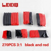 LDDQ 270Pcs 3:1 red black Heat Shrink Tube with Glue Dual Wall Tubing Cable Sleeve Tube Set 6 Size kit shrinkable tube Electrical Circuitry Parts