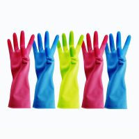 【CW】 Thin Durable Household Gloves Resistant Dust Stop Cleaning Rubber