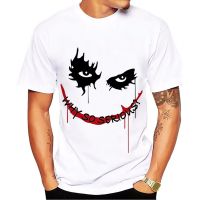 salute Heath Ledger Most classic Joker Men T-Shirt Casual dark Violence Casual Mens Anime T-Shirt