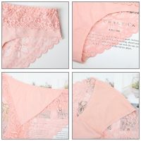 ；【‘；- 3Pcs Lace Underwear Panties For Womens Panties Set  Intimate Lingerie Lace Nylon Erotic Briefs Transparent Pantie Female