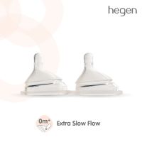 จุกนม Hegen น้ำนมไหลช้าพิเศษ 2 ชิ้น เหมาะสำหรับวัยแรกเกิด Hegen Teat Extra Slow Flow, 2-Pack  HEG12205205