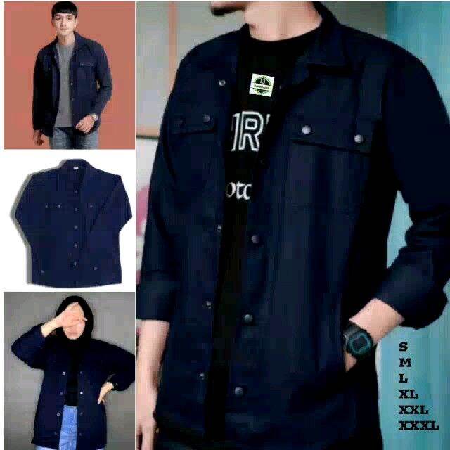 jaket semi parka navy
