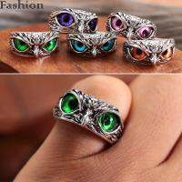 GANGBANI ปีศาจ Jewelry Retro Animal Style วันแม่ Open Adjustable Owl Eye Vintage Ring Statement Ring