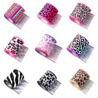 5 Yards 2.5in 6.3cm Leopard Theme Wired Edge Ribbons Zebra Printed Wired Ribbons For DIY Christmas Wreath Bows Sewing Crafts Gift Wrapping  Bags