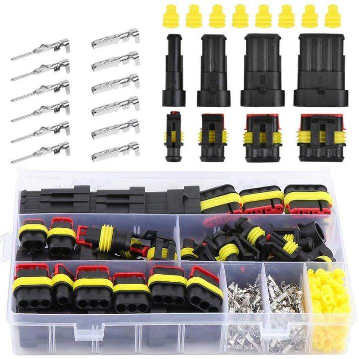 Automotive Electrical Wire Connector Plugs Kit 384pcs Ip68 Waterproof Car Electrical Connector