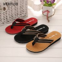 2023 Street Men Summer Flip Flops Beach Sandals Anti-Slip Indoor Outdoor Casual Flat Shoes High Quality Home Slippers For Men