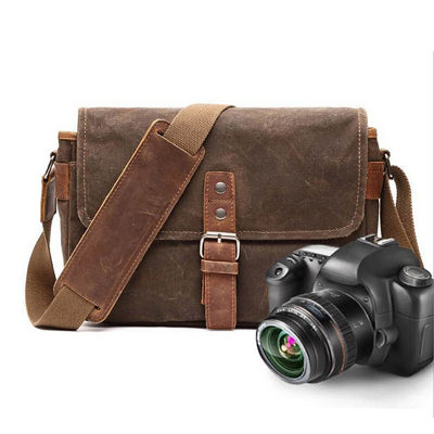 Top Quality Outdoor Camera Shoulder Bag Vintage Style Men Video Camera Bags Waterproof Waxed Canvas Male Crossbody Bag