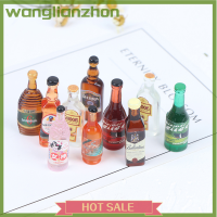 Wanglianzhon 10ชิ้น1:12บ้านตุ๊กตาเครื่องดื่มไวน์ตุ๊กตาโมเดลอุปกรณ์ครัวอาหาร