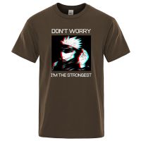 Sport Tshirts Mansgojo Sensei Anime Dont Worry Printed Retro Tshirt Men Gildan