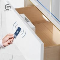 GSTARAM Keyless Invisible Hidden Electric Cabinet Drawer RFID Sensing Lock No Drill Hole Lock Good quality