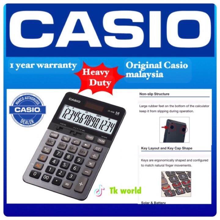 Casio JS-40B 14 Digits Heavy Duty Calculator | Lazada