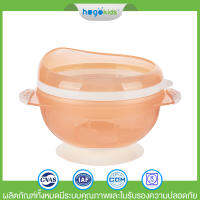 Hogokids ชามปลอดภัยสำหรับเด็ก ชามอาหารเสริมเด็ก ป้องกันการหล่น ช้อนส้อมแบบพกพา PPที่ดีเยียมทนความร้อน มีถ้วยดูดอยู่ด้านล่าง