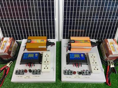 ชุดนอนนา ชุดคอนโทรล ชาร์จเจอร์ โซล่าเซลล์ พลังงานจากแสงอาทิตย์ 12Vและ 220V รุ่น500W พร้อม แผงโซล่าเซลล์ แบตเเตอรี่ เลือกได้ตอนกดสั่ง