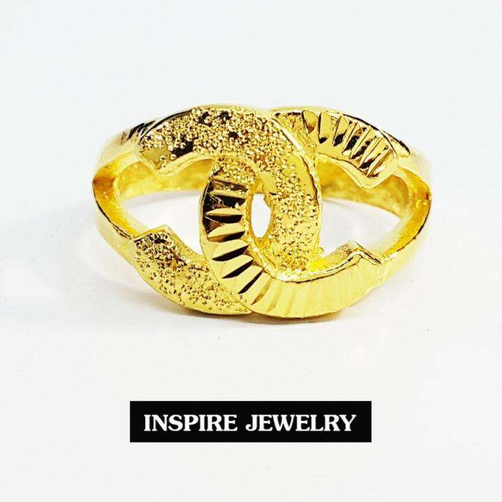 inspire-jewelry-แหวนทองตอกลาย-งานอินเทรนชั้นนำ-สุดหรู-พร้อมถุงกำมะหยี่-สวยหรูสำหรับคนพิเศษ-ใส่เอง-เป็นของขวัญของฝาก-วาเลนไทน์-วันเกิด-ตรุษจีนฯลฯ