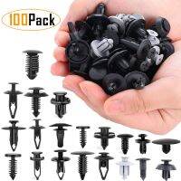 100Pcs Mixed 10 sizes Car Fastener Clips Rivet Pin Snap Nylon Door Panel Nail Retainer Bumper Plastic Screw Fastener Nails Kit