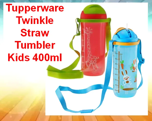 Tupperware Twinkle Straw Tumbler for Kids (400mL, 14oz)