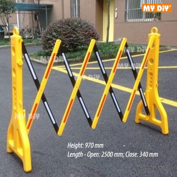 MYDIYSDNBHD - 2.5M EXTENDABLE SAFETY BARRIER ROAD BARRIER 2.5M SAFETY ...