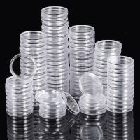 100Piece 45Mm Inner Diameter Commemorative Coin Box Coin Silver Storage Protection Box Transparent Plastic Round