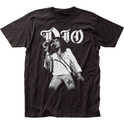 Dio Live T Mens Licensed Rock N Roll Music Band Retro Tee New Black