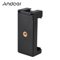 Andoer โทรศัพท์ขาตั้งกล้องเมาท์อะแดปเตอร์ที่วางโทรศัพท์คลิปที่มีคู่1/4หัวข้อรองเท้าเย็นสำหรับขาตั้งกล้อง S Elfie ติดไมโครโฟนติดตั้งเข้ากันได้กับ iPhone ซัมซุงหัวเว่ยมาร์ทโฟน