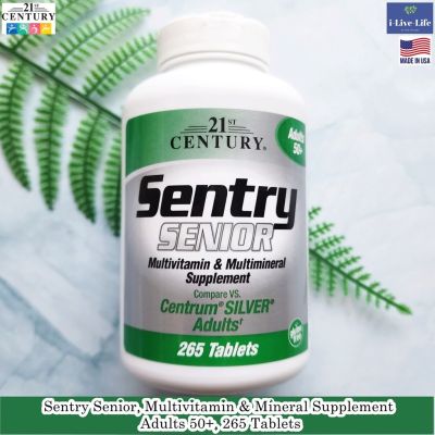 21st Century - Sentry Senior Multivitamin &amp; Mineral Supplement Adults 50+, 265 Tablets วิตามินรวม 31 ชนิด