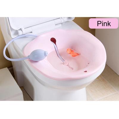 2.ชุดอ่างอาบน้ำโถชำระล้างแบบพกพาซิทซ์5ลิตรและเครื่องพ่นสำหรับห้องน้ำสีชมพู2018 (รวมเฟือง)