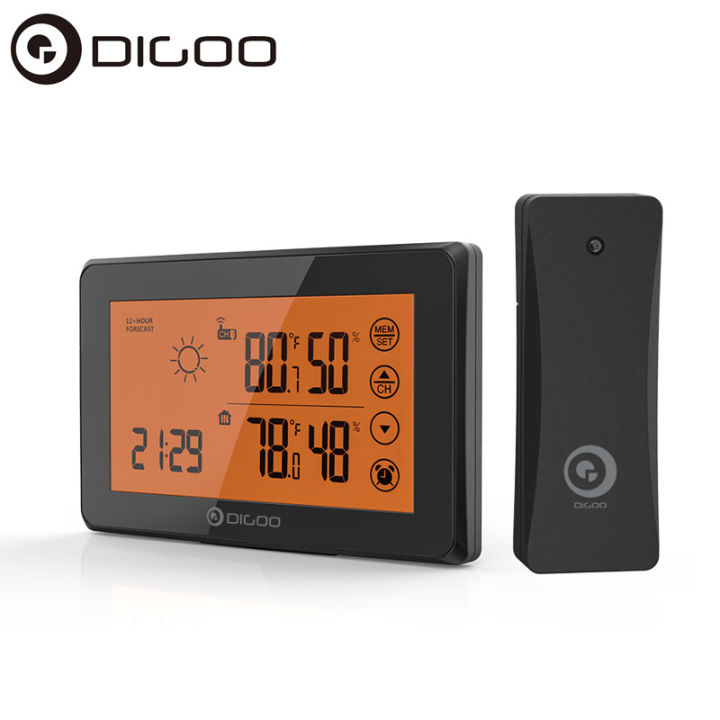 worth-buy-สถานีอากาศ-lcd-digoo-พร้อมรีโมทดิจิทัลตัววัดอุณหภูมิความชื้นไร้สายพยากรณ์อากาศนาฬิกาปลุกไฮโกรมิเตอร์