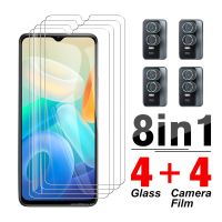 8in1 Camera Lens Screen Protector For Vivo Y76s 5G Tempered Glass For Y76 Y75 Y55 Y33s Y21 Y21s Full Cover Phone Protection Film