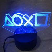 Colorful led night light bedroom night light ps4 icon night light game logo night light children usb bedside lamp 3d night light