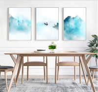 Jiangnan Ink Painting Framed Landscape Painting Wall Decoration Painting Chinese Wind Window Painting unframed