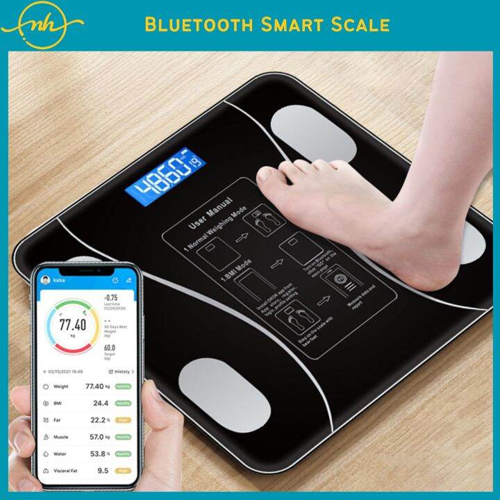 Nifty Home Bluetooth Smart Scale: Body Fat Analyzer & Weight Tracker ...