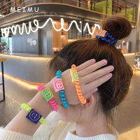 MEIMU เครื่องประดับผมเชือกมัดผมแฟชั่นสไตล์เกาหลีสีสันสดใสสำหรับผู้หญิงเด็กผู้หญิงยางรัดผมสายโทรศัพท์