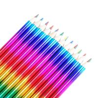 12Pcs/Box Rainbow Pencils 4 In 1 Colors Refill Painting Colorful Pencil Set For Kids Drawing Graffiti Crayons School Stationery Drawing Drafting