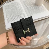 с доставкой Womens Pu Leather Card Holder Wallets Women Brand Metal Buckle Trifold Leather Mini Wallet Small Money Bag Purses