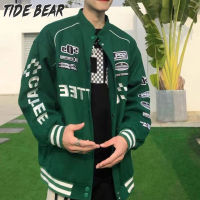 TIDE BEAR เครื่องแบบเบสบอลชุดคู่รักเสื้อโค้ทสำหรับทั้งหญิงและชายแจ็คเก็ตชุดนักขี่จักรยาน