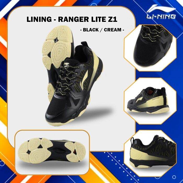SEPATU BADMINTON SHOES LINING RANGER LITE Z1 BLACK CREAM ORIGINAL