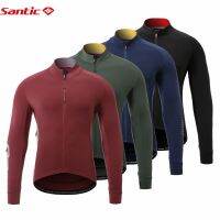 Santic Winter Men Cycling jackets Long Sleeves Fleece Keep Warm Road Bike Tops MTB Jerseys Jackets Asian Size