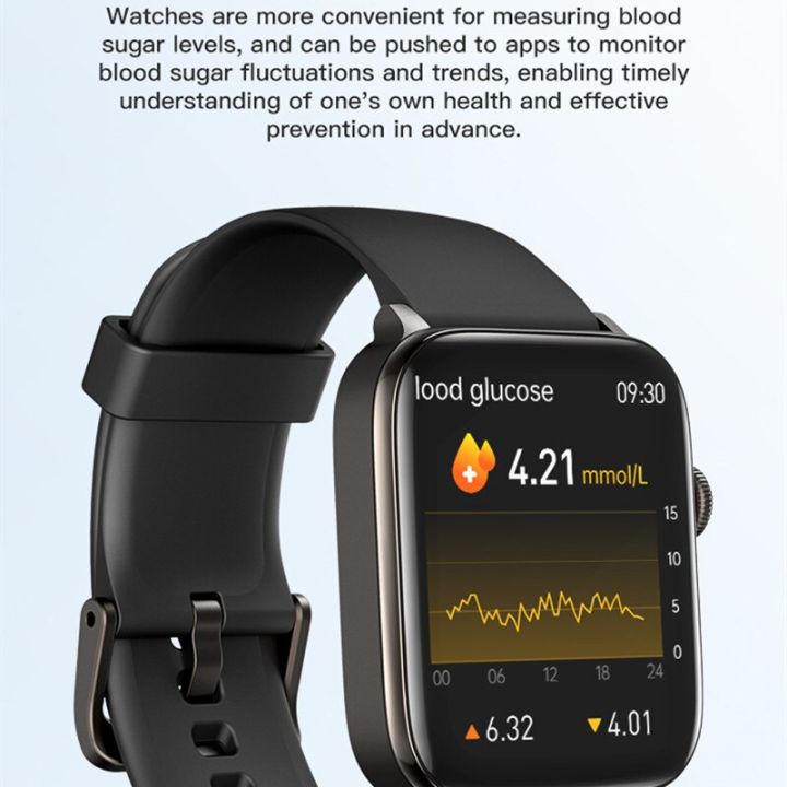 สมาร์ทวอท์ช-f200หน้าจอขนาดใหญ่1-85นิ้วเครื่องวัดน้ำตาลกลูโคสในเลือด-ecg-นาฬิกาอัจฉริยะเพื่อสุขภาพกีฬาโทรศัพท์ผ่านบลูทูธด้วยเสียง