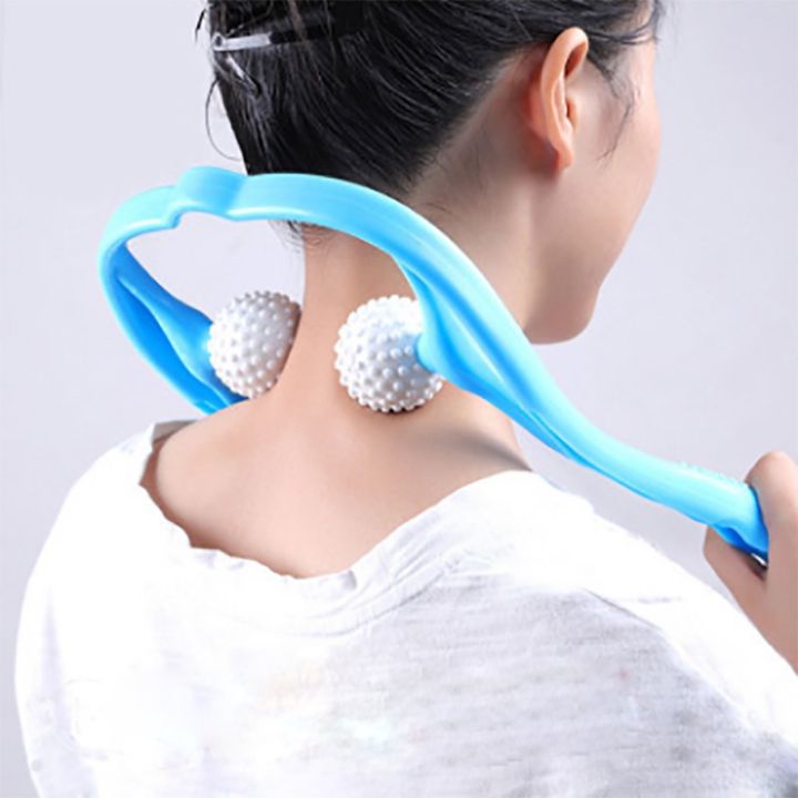 Neck Massager,6 Roller Pressure Point Neck Massager Tool,dual