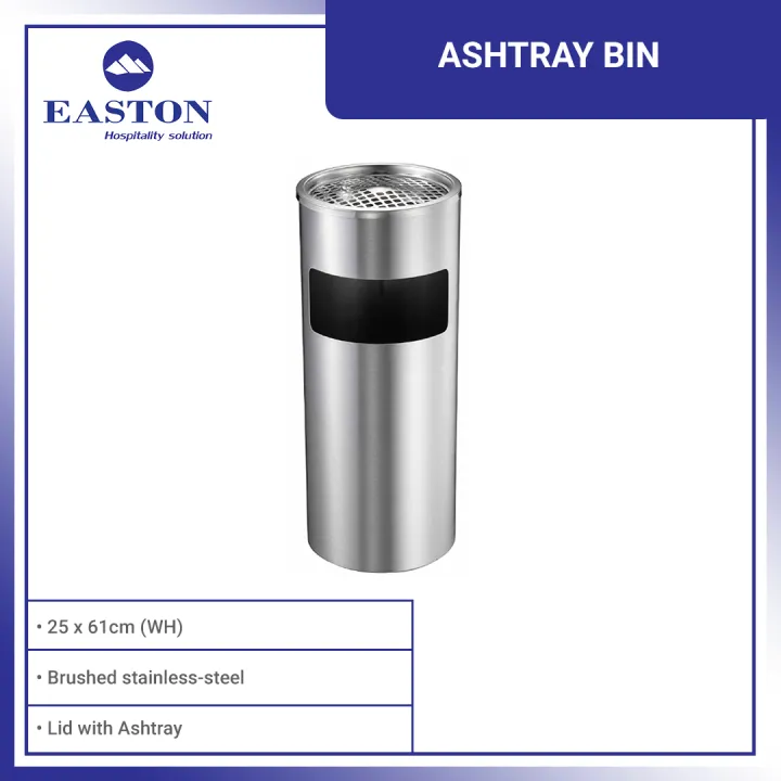 Easton Ashtray Bin Stainless Steel with Lid Lazada PH