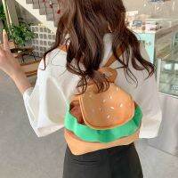 Hamburger Bag Backpack New Style Mori Girl Fashion Stitching Unique ins Western One-Shoulder Small Trendy 【AUG】